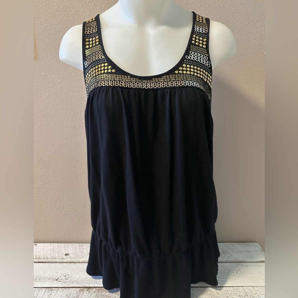Express Racer Back Tunic Top with Bling Neckline